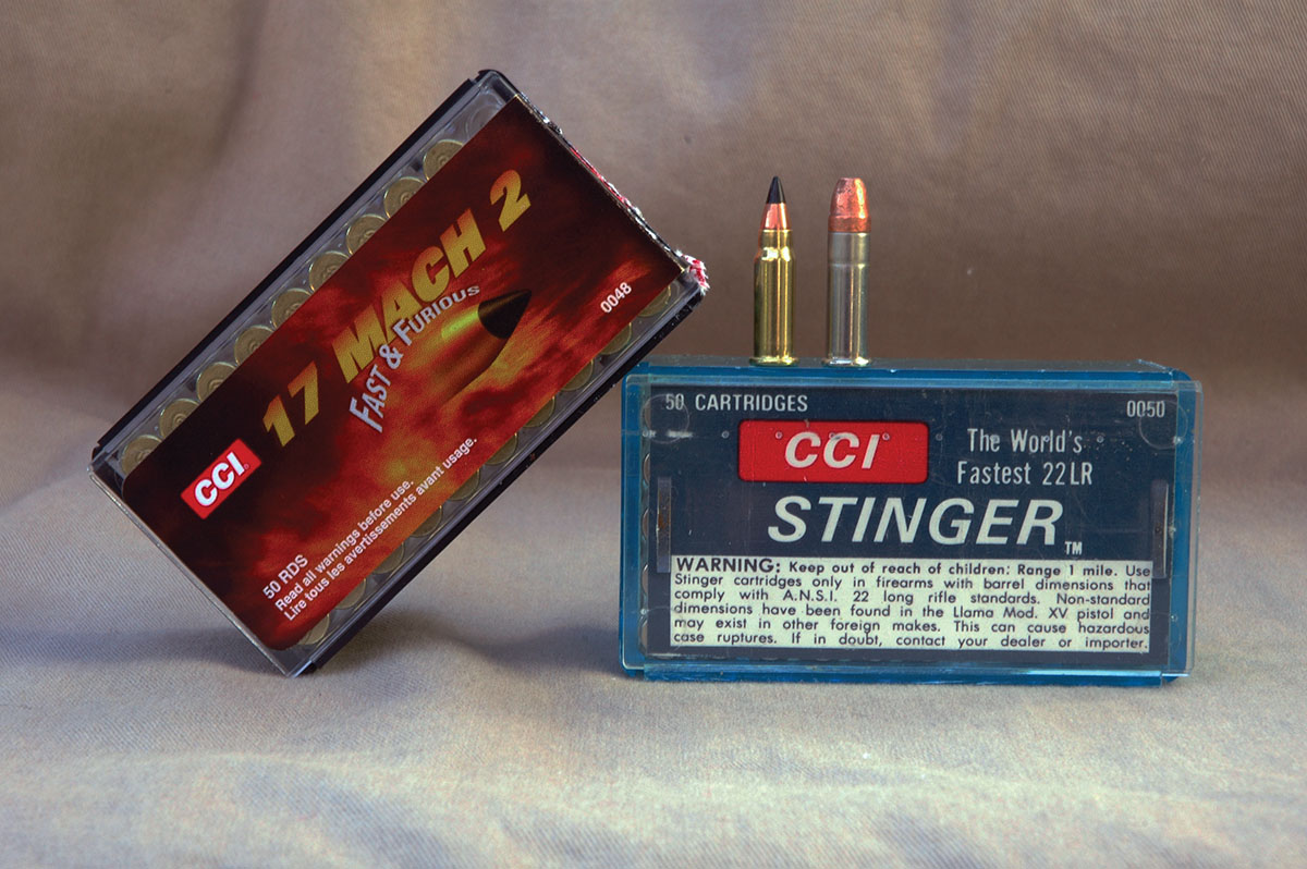 To give the 17 Mach 2 as much powder capacity as possible without exceeding the length of the 22 Long Rifle cartridge, Hornady technicians used the 22 Stinger case, which is .100-inch longer than the standard 22 Long Rifle case.